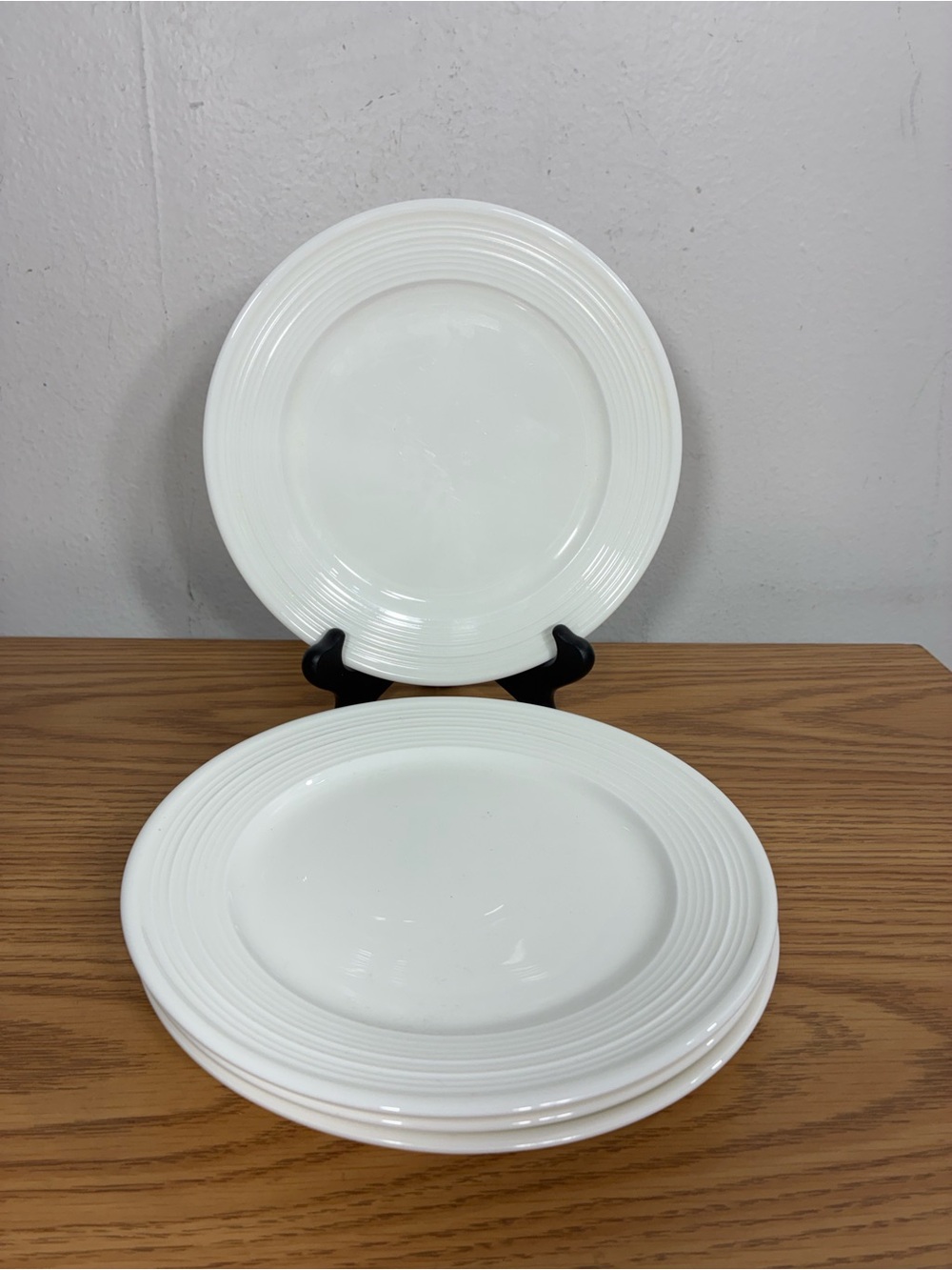 Lenox Avondale White Ribbed Edge Salad Plates